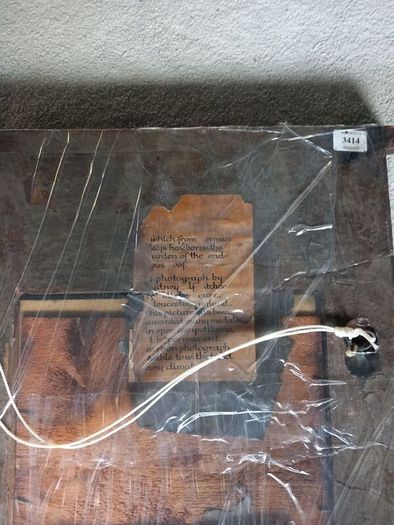 Very large framed carbon photograph 1905