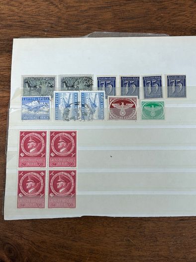 Germany 1872-1945 Reich Collection lot stock 1200+ stamps and 2 Mint sheets