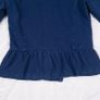 United Colors of Benetton Navy Blue Double Breasted Peplum Denim Jacket age 11-12/8UK/36EU Image 7