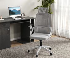 Office chair Desk chair Office-stool, height-adjustable, 1 headrest, 60 x 61 x 121.5 cm. Black