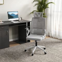Office chair Desk chair Office-stool, height-adjustable, 1 headrest, 60 x 61 x 121.5 cm. Black