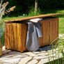 Garden Box Wood Acacia 300L Lid 160kg Load Capacity Weatherproof Cushion Box Storage Box Garden Balcony Conservatory Seat Chest 115x50cm Image 4