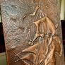 Vintage Hand Hammered Copper Wall Art Gallion Ship with Seagulls Image 8