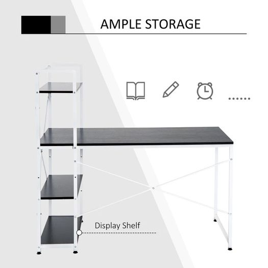 MASSIVE SALE Computer Workstation, Metal Frame-Walnut/ Black (FREE SHIPPING)