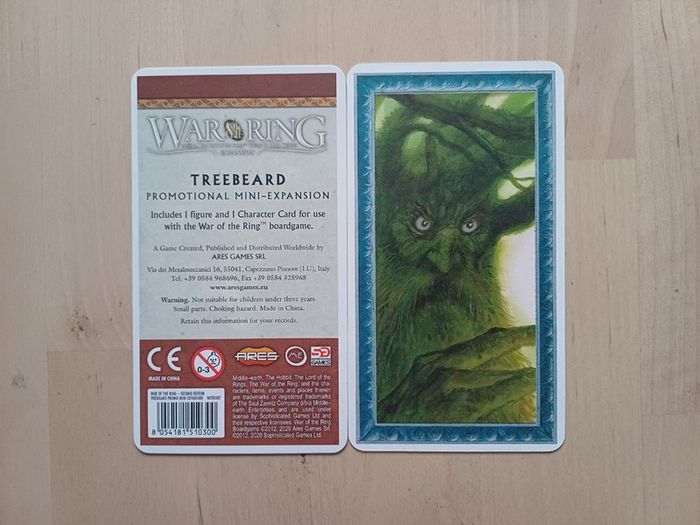 War of the Ring Middle-earth Treebeard Mini Expansion Cards & Figure Promo Set 2012 NEW