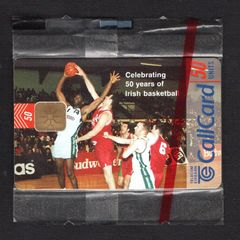 1998 Ireland 50 unit 50th anniversary of the Irish Basketball Association Call Card (ODS3) Mint in Packaging. Telecom Eireann card number 1220