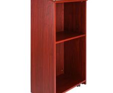 Podium Stand, 47 in Hostess Stand with 4 Rolling Wheels, Wood Podium with Storage Shelves, and Slant Desktop, Lecterns & Podiums for Church