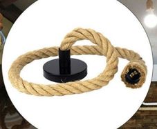New Vintage E27 Jute rope lamp holder ceiling light 1 metre and 2 metre