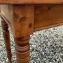 A 19th Century Victorian pine farmhouse preparation table with turned legs. Image 9