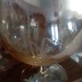 Vintage Amber Large Brandy Glasses with Duck & Bull Rush Motif Image 4