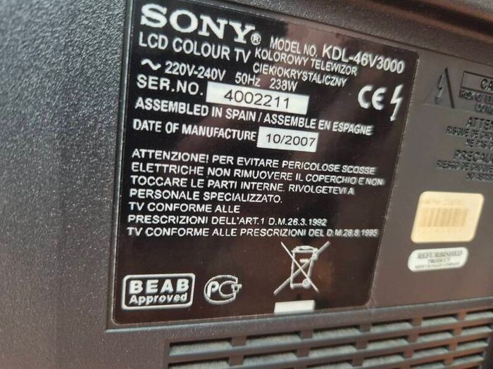 Sony 46 Inch Tv 1080p!!!!