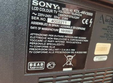 faulty tv 46 inch
