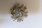 Broach Rainbow Gems Silver Tone