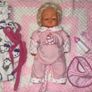 Vintage 1970s Palitoy Tiny Tears  Doll  with topknot 16h 3/4 eye. Image 4