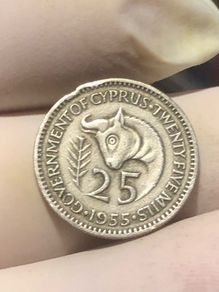 25 mils Cyprus 1955