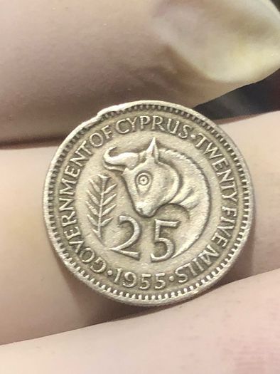 25 mils Cyprus 1955