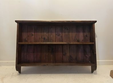 Beautifully Restored Country Pine Slimline Shelf Unit