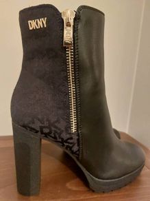 DKNY Black & Gold Boots Postage Included