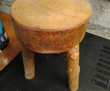 Rustic wooden stool