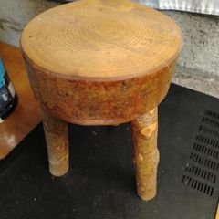 Rustic wooden stool