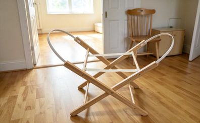 Foldable wooden Baby basket stand (no basket)