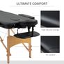 Foldable Massage Table Beauty Bed Salon Therapy Spa Couch 2 Zone White Image 6