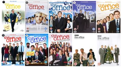 The Office: An American Workplace Season 1 - 8 DVD Collection with FREE UK Office DVDs (Brand New and Factory Sealed)