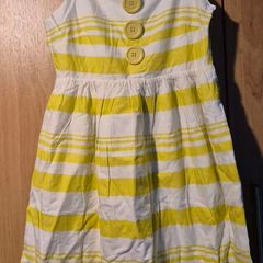 Next Yellow and White Striped Summer Dress 12Y