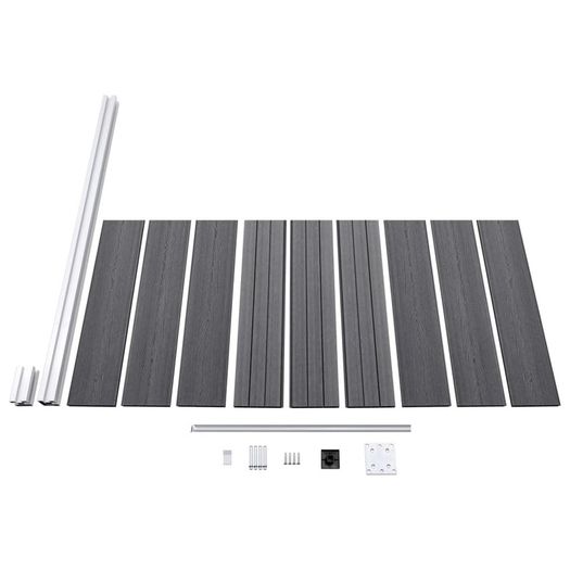 Fence Panel WPC 95x186 cm Grey