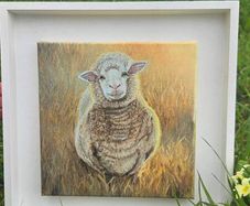 Original Oil Painting   -  " Golden  Lamb "