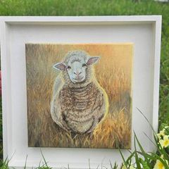 Original Oil Painting   -  " Golden  Lamb "