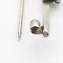 925 Vintage Sterling Silver Spinel & CZ Brooch Image 5