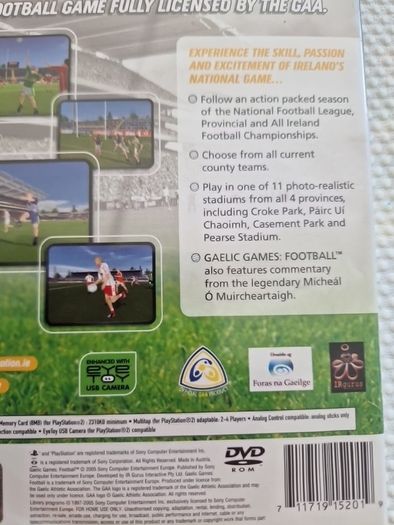 Gaelic Games Football PlayStation2 Ps2 Games Original