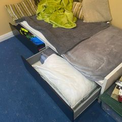 IKEA single bed with drawers