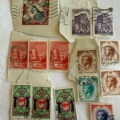 Vintage Monaco stamps 1954 onwards