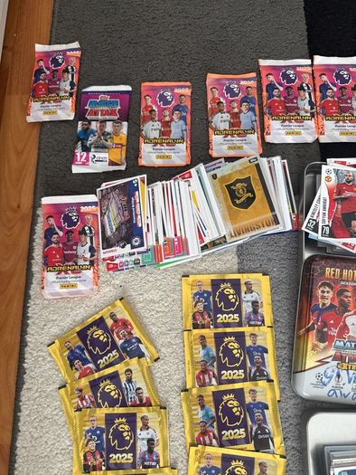 Huge Football Cards & Pack Lot - Panini Premier League 2025 Packs & Topps Match Attax Tins