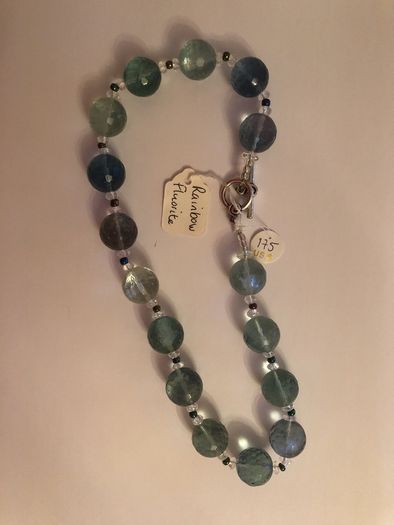 Rainbow fluorite necklace
