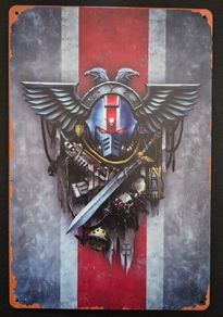 WARHAMMER 40K, vintage style metal sign .