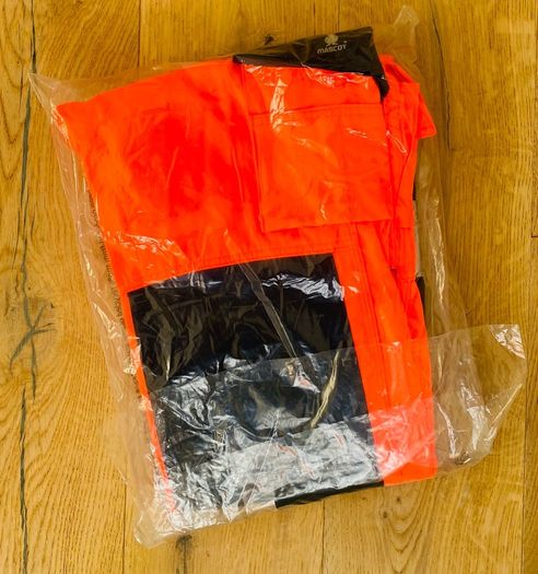 BRAND NEW Mascot hi-vis orange / navy work bottoms