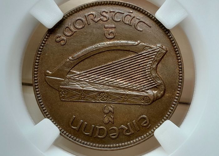 1933 Ireland 1d Freestate Penny High grade coin Read description