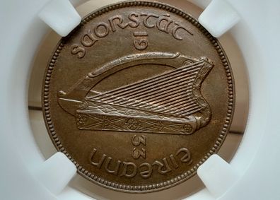 1933 Ireland 1d Freestate Penny High grade coin Read description