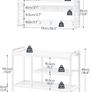 Coat and Shoe Rack, Coat Stand with 3-Tier Shoe Rack, White Hall Tree with 15 Coat Hooks, 3-Tier Shoe Storage Rack, Shoe Bench for Hallway and Entrance, White Image 6