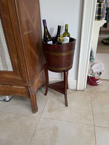 Vintage plant stand/wine cooler.