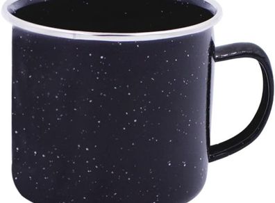 Enamel Travel Mug, ideal For Camping, Hiking, Fishing, Travels & More/Black Colour