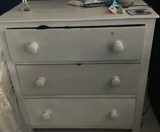 Chalk painted pine chest of drawers