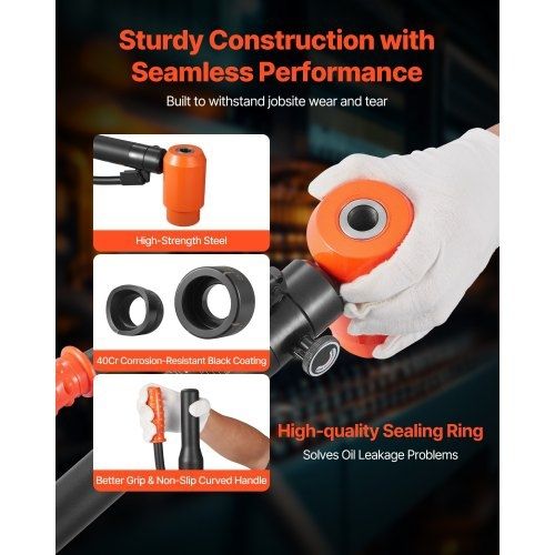 Knockout Punch Set, 147.1 kN Hydraulic Knockout Set, 12.7 to 101.6mm KO Tool Kit Hole Making Tool, KO Tools Kit W/10 Dies for Metal Electrical Cabinet, Electrical Control Cabinet, Switch Cabinet