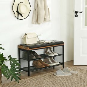 New Shoe Bench with Mesh Shelf Rack - FREE P&P