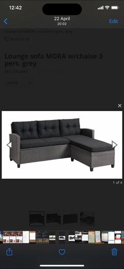 Jysk L Shaped garden sofa