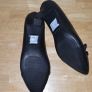 Black Leather Kitten Heel Clarks Shoes Size 5 Image 4