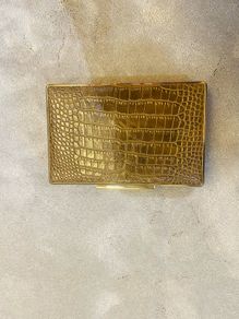 brown/gold clutch